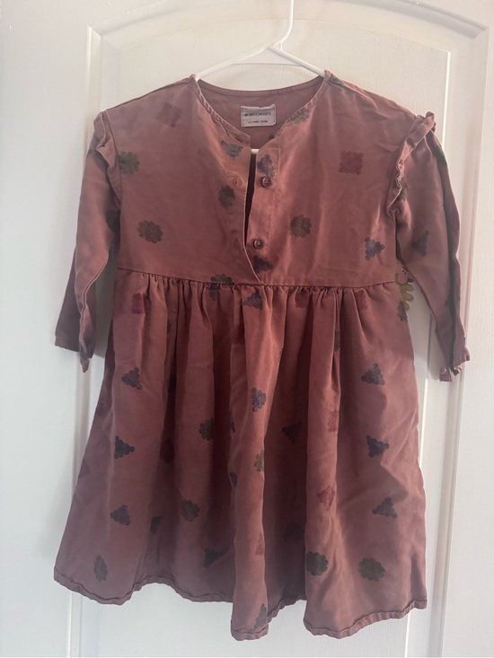 Bobo Choses Other - Bobo Choses Dusty Rose Printed Long-Sleeve Dress